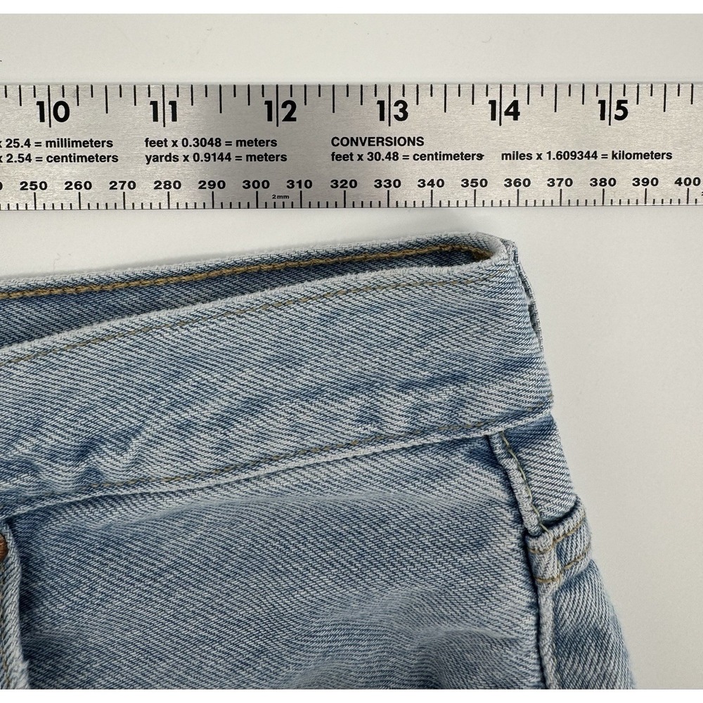 Levi's 501 Women's High Rise Cut Off Blue Denim Shorts Button Fly Size 27W - Picture 8 of 10
